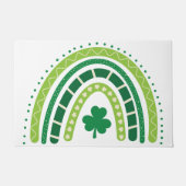 St. Patrick's Rainbow | Happy Whimsical Shamrock Deurmat (Voorkant)