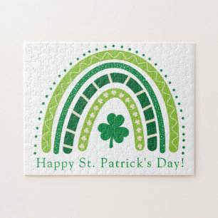 St. Patrick's Rainbow   Happy Whimsical Shamrock Legpuzzel
