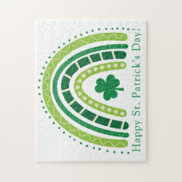 St. Patrick's Rainbow | Happy Whimsical Shamrock Legpuzzel