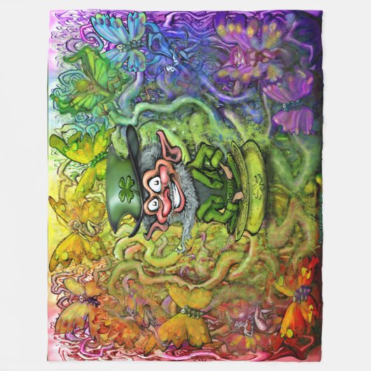 St. Patrick's Rainbow Magic Fleece Deken (Voorkant)