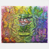 St. Patrick's Rainbow Magic Fleece Deken (Voorkant (Horizontaal))