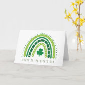 St. Patrick's Regenboog | Gelukkige Whimsical Sham Kaart (Gele Bloem)