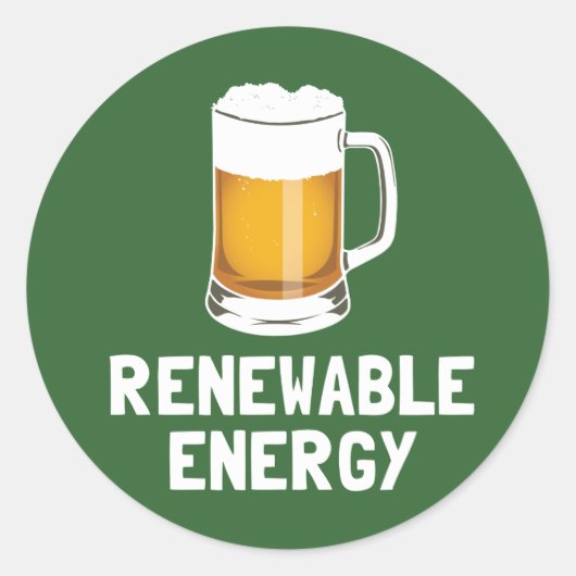 St. Patrick's Renewable Energy Beer Ronde Sticker (Voorkant)