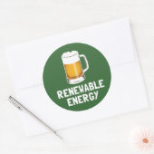St. Patrick's Renewable Energy Beer Ronde Sticker (Envelop)
