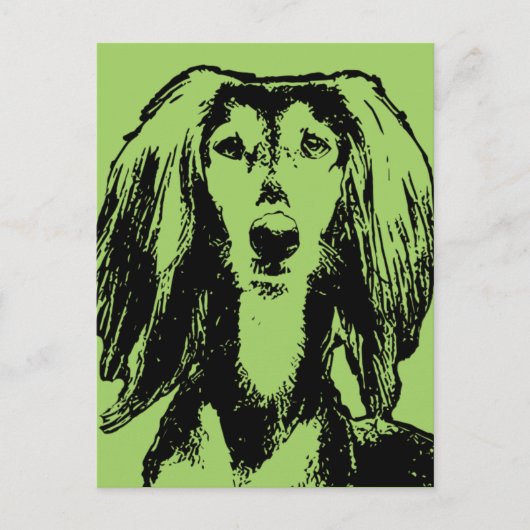 St Patricks - Saluki Silhouette Briefkaart (Voorkant)
