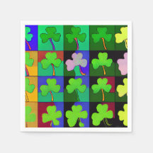 St. Patricks servetten met klavertjes 2