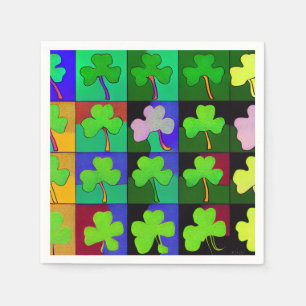 St. Patricks servetten met klavertjes 2