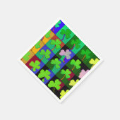 St. Patricks servetten met klavertjes 2 (Hoek)