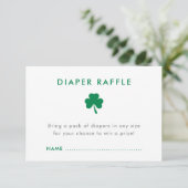 St. Patrick's Shamrock Baby shower Luier Raffle Kaart (Staand voorkant)
