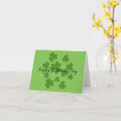St Patrick's Shamrock Clover Pattern | Tekst toevo Kaart (Gele Bloem)
