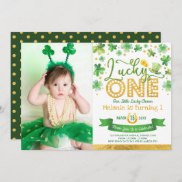 St Patrick's Shamrock Lucky One 1st Birthday Kaart