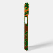 ST PATRICK'S SHAMROCK ORANJE GREEN DAMASK MONOGRAM Case-Mate iPhone CASE (Achterkant / Rechts)