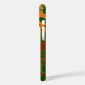 ST PATRICK'S SHAMROCK ORANJE GREEN DAMASK MONOGRAM Case-Mate iPhone CASE (Achterkant / Links)