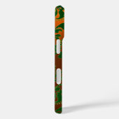ST PATRICK'S SHAMROCK ORANJE GREEN DAMASK MONOGRAM Case-Mate iPhone CASE (Achterkant / Rechts)
