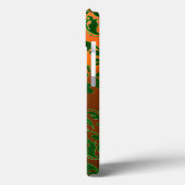 ST PATRICK'S SHAMROCK ORANJE GREEN DAMASK MONOGRAM Case-Mate iPhone CASE (Achterkant / Links)
