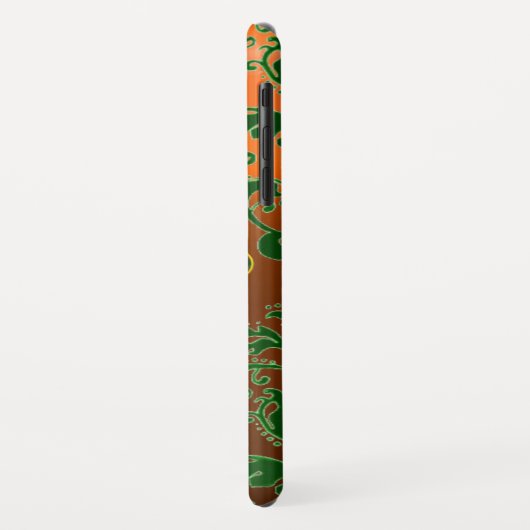 ST PATRICK'S SHAMROCK ORANJE GREEN DAMASK MONOGRAM Case-Mate iPhone CASE (Achterkant/links)