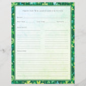 St. Patrick's Shamrocks Green Recipe Paper Sheet (Achterkant)