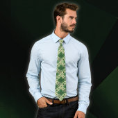 St Patrick's Shamrocks n Intertwined Celtic Knots Stropdas