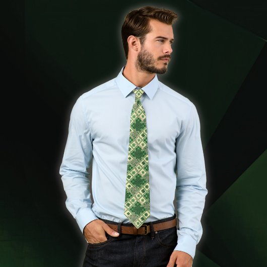  St Patrick's Shamrocks n Intertwined Celtic Knots Stropdas