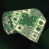  St Patrick's Shamrocks n Intertwined Celtic Knots Stropdas
