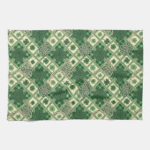  St Patrick's Shamrocks n Intertwined Celtic Knots Theedoek (Horizontaal)