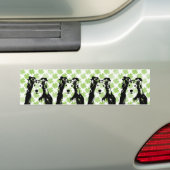 St Patricks - Sheltie Silhouette Bumpersticker (Op auto)