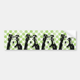 St Patricks - Sheltie Silhouette Bumpersticker