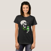 St. Patrick's Skelet Koffie Dood van Binnen Maar G T-shirt (Voorkant volledig)