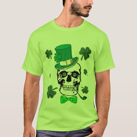 St. Patrick's Skull T-Shirt (Voorkant)