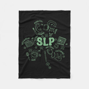 St Patricks spraaktherapeut badgehaspel Lucky Fleece Deken