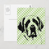 St Patricks - St Bernard Silhouette Briefkaart (Voorkant / Achterkant)