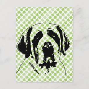 St Patricks - St Bernard Silhouette Briefkaart