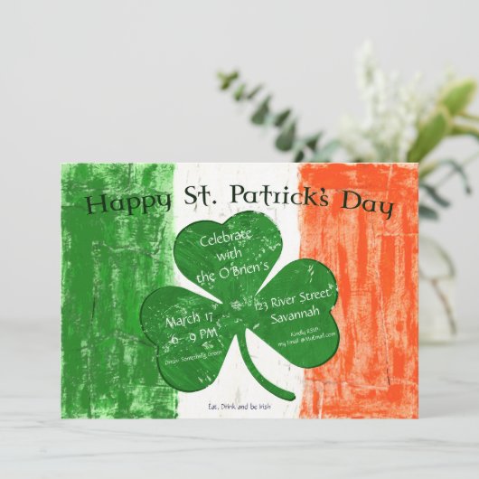 St. Patrick's (St. Paddy's) Day Party Invitation Kaart (Staand voorkant)