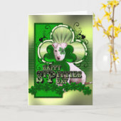 St Patricks - St Pitties Dag - Pitbull - Petey Kaart (Gele Bloem)
