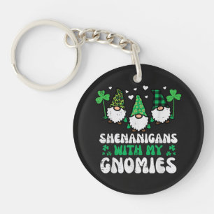 St. Patrick's Streken Met Gnomies Dwergen Sleutelhanger