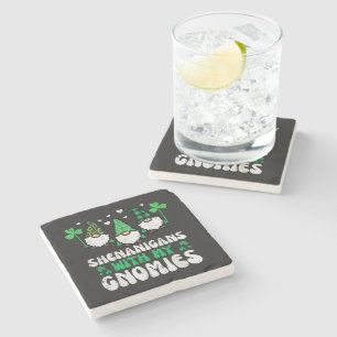 St. Patrick's Streken Met Gnomies Kabouters Stenen Onderzetter
