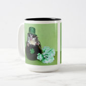 St. Patrick's Sugar Glider Tweekleurige Koffiemok (Voorkant links)