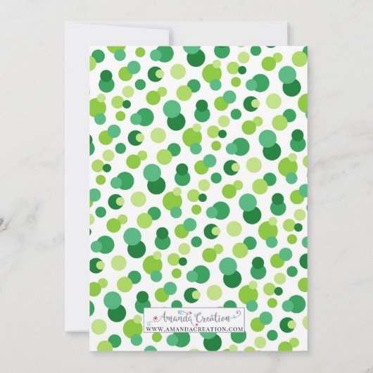 St. Patrick's thema verjaardagsfeestje uitnodiging (Achterkant)