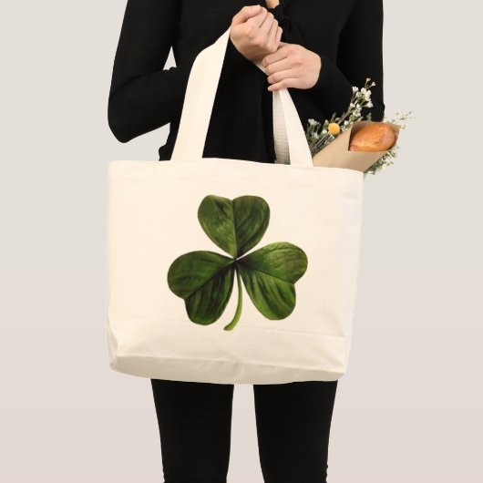 St. Patrick's Three Leaf Clover Grote Tote Bag (Voorkant (product))