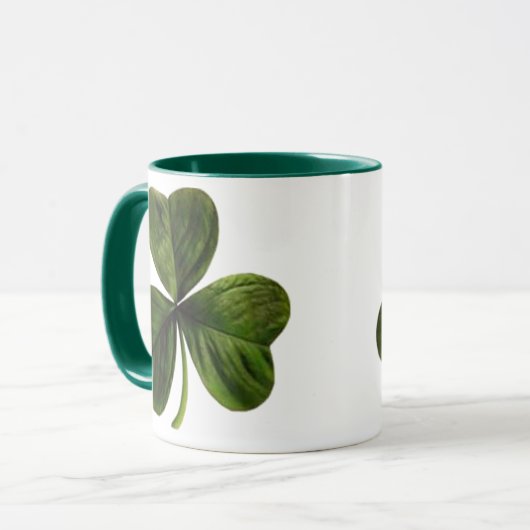 St. Patrick's Three Leaf Clover Mok (Voorkant links)