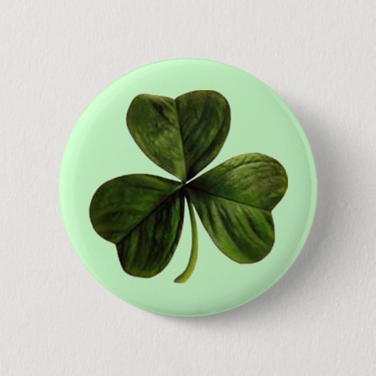St. Patrick's Three Leaf Clover Ronde Button 5,7 Cm (Voorkant)