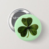 St. Patrick's Three Leaf Clover Ronde Button 5,7 Cm (Voorkant /achterkant)