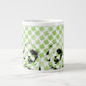 St Patricks - Tibetan Terrier Silhouette Grote Koffiekop (Voorkant)