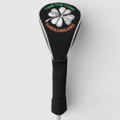 St Patricks Tijd voor sommige Shenanigans klaver p Golfheadcover (Voorkant)