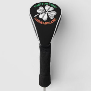 St Patricks Tijd voor sommige Shenanigans klaver p Golfheadcover