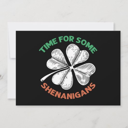 St Patricks Tijd voor sommige Shenanigans klaver p Kaart (Voorkant)