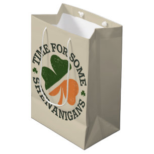 St. Patrick's Tijd voor wat kattenkwaad Klaver Medium Cadeauzakje