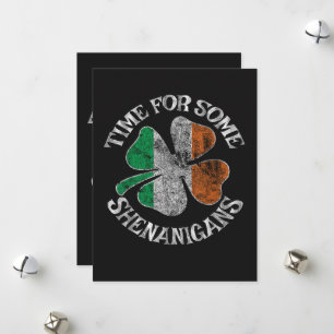 St. Patrick's Tijd voor wat Schelmenstreken Klaver Feestdagenkaart