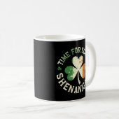 St. Patrick's Time for some Shenanigans Clover Fun Koffiemok (Voorkant rechts)