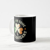 St. Patrick's Time for some Shenanigans Clover Fun Koffiemok (Voorkant links)